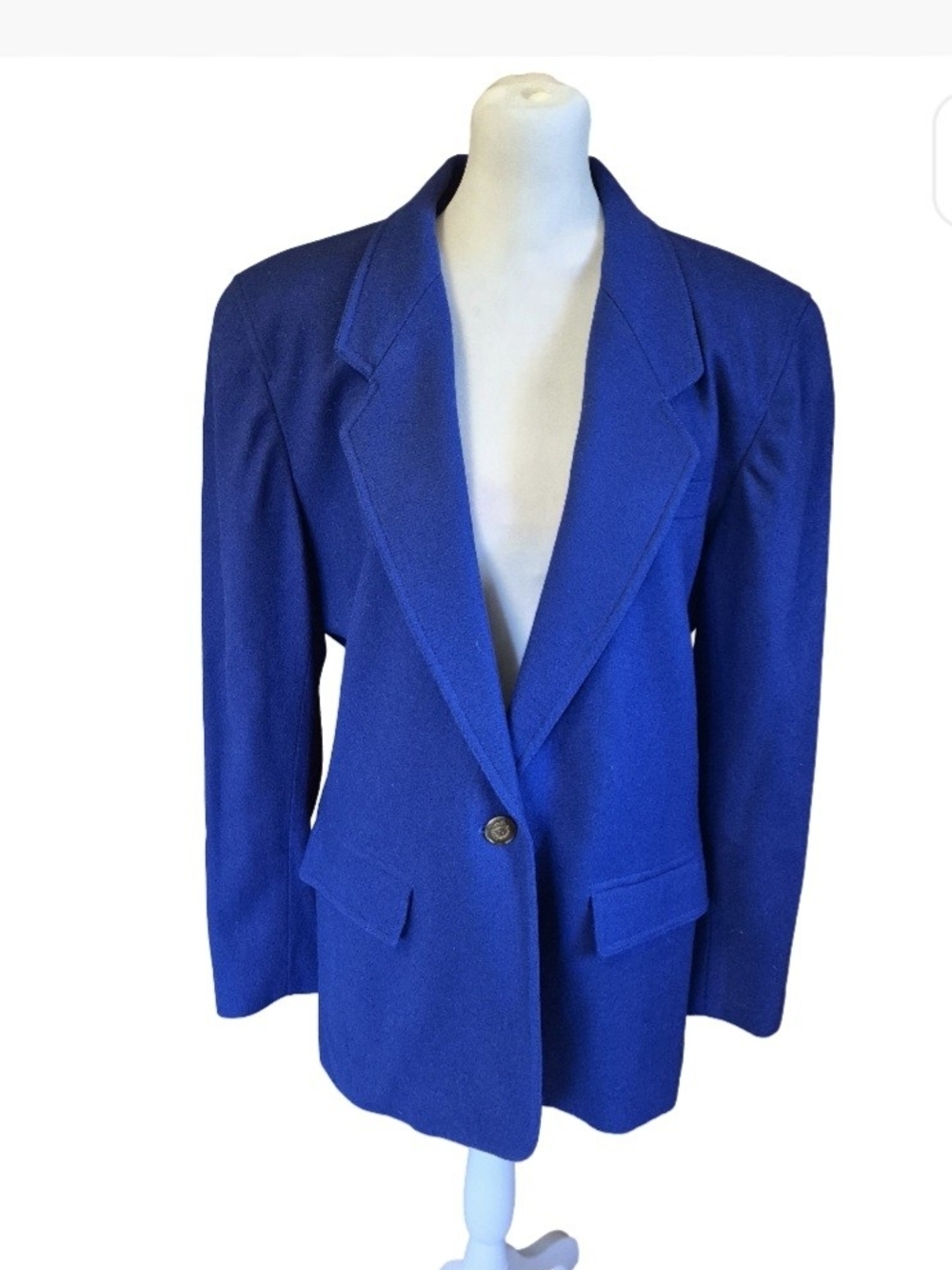 Lizsport Classic Women's Royal Blue Wool Blazer Jacket